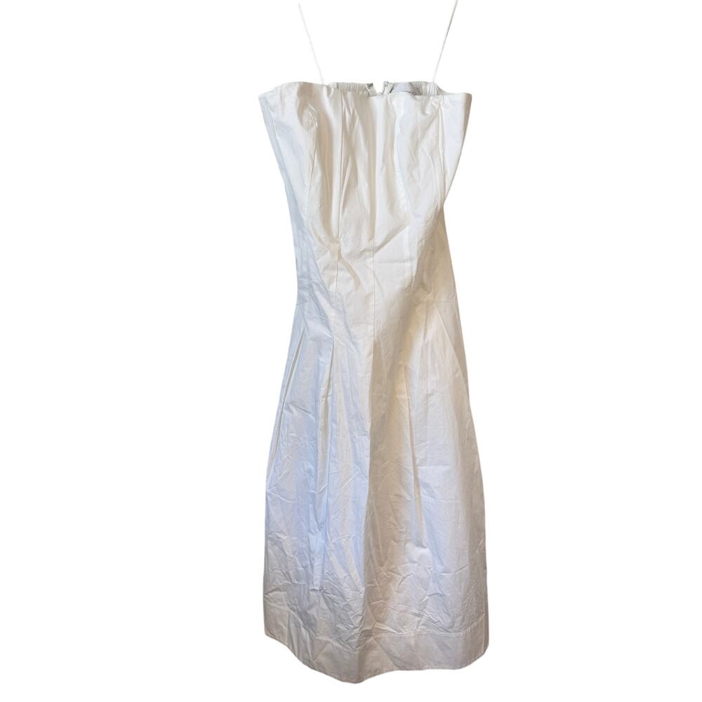 MARE MARE BY ANTHROPOLOGIE NWT Strapless Seamed A-Line Midi Dress Sz Small Bride - Picture 2 of 14